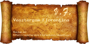 Vesztergom Florentina névjegykártya